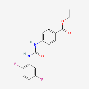 molecular formula C16H14F2N2O3 B11953542 Ethyl 4-{[(2,5-difluorophenyl)carbamoyl]amino}benzoate 