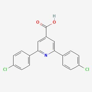 molecular formula C18H11Cl2NO2 B1195365 2,6-Bis(4-chlorophenyl)-4-pyridinecarboxylic acid CAS No. 33565-60-5