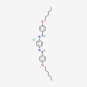 molecular formula C32H39ClN2O2 B11953667 N,N'-Bis-(4-hexyloxybenzylidene)-2-chloro-1,4-phenylenediamine CAS No. 57134-17-5