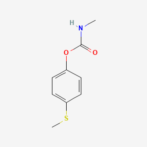 molecular formula C9H11NO2S B11953674 Carbamic acid, methyl-, p-(methylthio)phenyl ester CAS No. 3938-34-9