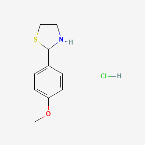 molecular formula C10H14ClNOS B11953712 2-(4-Methoxyphenyl)-1,3-thiazolidine hydrochloride CAS No. 829-36-7