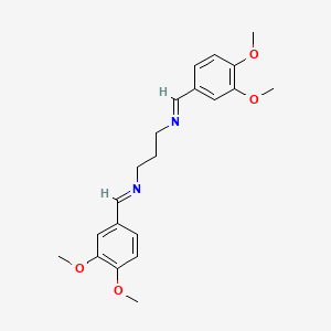 molecular formula C21H26N2O4 B11953733 n,n'-Bis[(e)-(3,4-dimethoxyphenyl)methylidene]propane-1,3-diamine CAS No. 5767-54-4