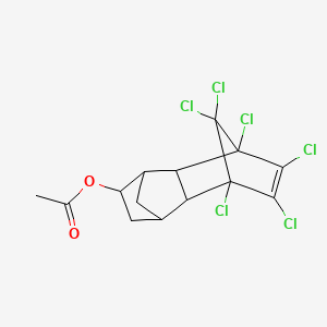 molecular formula C14H12Cl6O2 B11953745 (1,8,9,10,11,11-hexachloro-4-tetracyclo[6.2.1.13,6.02,7]dodec-9-enyl) acetate CAS No. 92218-68-3