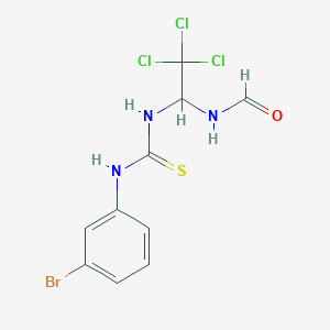 molecular formula C10H9BrCl3N3OS B11953771 N-(3-bromophenyl)-N'-[2,2,2-trichloro-1-(formylamino)ethyl]thiourea 