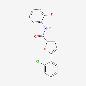 molecular formula C17H11ClFNO2 B11953891 5-(2-chlorophenyl)-N-(2-fluorophenyl)-2-furamide CAS No. 618400-50-3