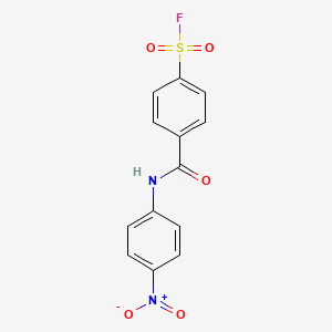 molecular formula C13H9FN2O5S B11953907 4-(N-(4-Nitrophenyl)carbamoyl)benzenesulfonyl fluoride CAS No. 740-61-4