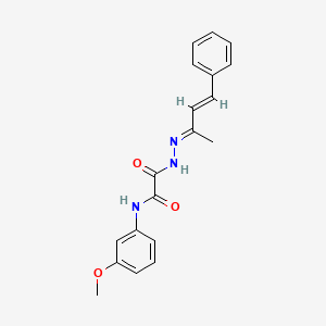 molecular formula C19H19N3O3 B11953938 N-(3-Methoxyphenyl)-2-oxo-2-(2-(4-phenylbut-3-en-2-ylidene)hydrazinyl)acetamide CAS No. 881462-60-8