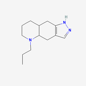 molecular formula C13H21N3 B1195395 5-Propyl-1,4,4a,6,7,8,8a,9-octahydropyrazolo[3,4-g]quinoline 