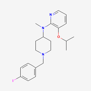 molecular formula C21H28IN3O B1195397 N-[1-[(4-Iodophenyl)methyl]-4-piperidinyl]-N-methyl-3-(1-methylethoxy)-2-pyridinamine 
