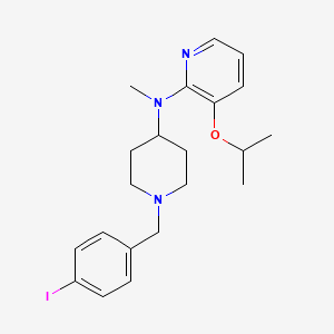 N-[1-[(4-iodophenyl)methyl]piperidin-4-yl]-N-methyl-3-propan-2-yloxypyridin-2-amine