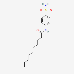 molecular formula C16H26N2O3S B11953974 N-(4-sulfamoylphenyl)decanamide 