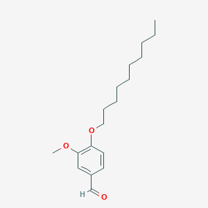 molecular formula C18H28O3 B11953997 4-(Decyloxy)-M-anisaldehyde CAS No. 93206-93-0