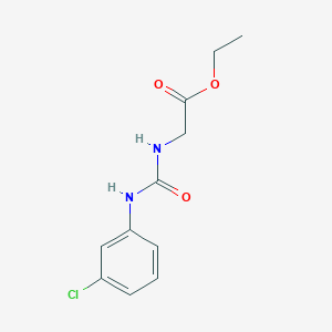 molecular formula C11H13ClN2O3 B11954073 Ethyl 2-(3-(3-chlorophenyl)ureido)acetate CAS No. 92846-36-1