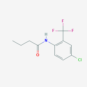 molecular formula C11H11ClF3NO B11954209 N-[4-chloro-2-(trifluoromethyl)phenyl]butanamide 