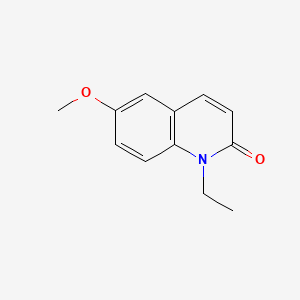 molecular formula C12H13NO2 B11954248 2(1H)-Quinolinone, 1-ethyl-6-methoxy- CAS No. 63816-12-6