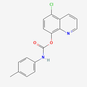molecular formula C17H13ClN2O2 B11954257 5-Chloro-8-quinolyl N-(P-tolyl)carbamate CAS No. 21617-07-2