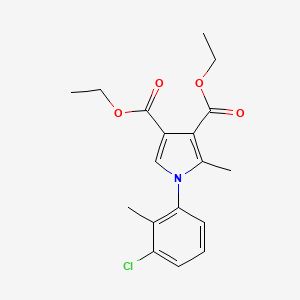 molecular formula C18H20ClNO4 B11954279 Diethyl 1-(3-chloro-2-methylphenyl)-2-methyl-1H-pyrrole-3,4-dicarboxylate CAS No. 853329-97-2