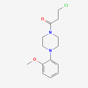 molecular formula C14H19ClN2O2 B11954281 Piperazine, 1-(3-chloro-1-oxopropyl)-4-(2-methoxyphenyl)- CAS No. 192992-92-0