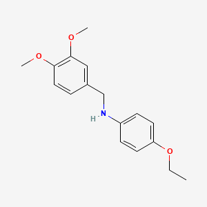 molecular formula C17H21NO3 B11954287 N-(4-Ethoxyphenyl)veratrylamine CAS No. 82376-74-7