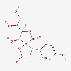 (1S,6R,7R)-7-[(1S)-1,2-dihydroxyethyl]-6-hydroxy-1-(4-hydroxyphenyl)-4,8-dioxaspiro[4.4]nonane-3,9-dione