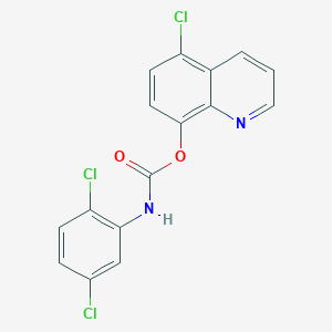 molecular formula C16H9Cl3N2O2 B11954328 5-Chloroquinolin-8-yl (2,5-dichlorophenyl)carbamate CAS No. 21617-09-4