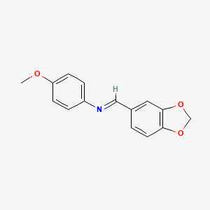 molecular formula C15H13NO3 B11954422 N-Piperonylidene-P-anisidine CAS No. 24033-09-8