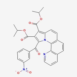molecular formula C30H25N3O7 B11954565 Diisopropyl 11-(3-nitrobenzoyl)pyrrolo(1,2-A)(1,10)phenanthroline-9,10-dicarboxylate CAS No. 853329-39-2