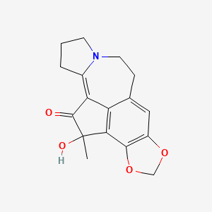 molecular formula C17H17NO4 B1195460 海南碱 CAS No. 79233-02-6
