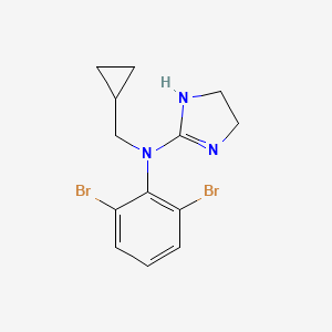 molecular formula C13H15Br2N3 B1195464 2-(N-(Cyclopropylmethyl)-N-(2,6-dibromophenyl)amino)-2-imidazoline CAS No. 66542-09-4