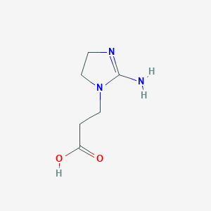 molecular formula C6H11N3O2 B1195465 1H-Imidazole-1-propanoic acid, 2-amino-4,5-dihydro- CAS No. 84714-46-5