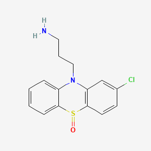 molecular formula C15H15ClN2OS B1195471 2-Chloro-10H-phenothiazine-10-propanamine 5-oxide CAS No. 2232-49-7