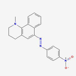 molecular formula C20H18N4O2 B11954720 1-Methyl-6-(4-nitrophenylazo)-1,2,3,4-tetrahydrobenzo(H)quinoline CAS No. 200394-31-6