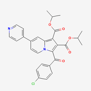 molecular formula C28H25ClN2O5 B11954723 Diisopropyl 3-(4-chlorobenzoyl)-7-(4-pyridinyl)-1,2-indolizinedicarboxylate CAS No. 853334-29-9