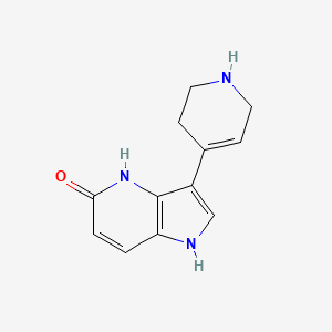 molecular formula C12H13N3O B1195474 3-(1,2,5,6-Tetrahydropyrid-4-yl)pyrrolo(3,2-b)pyrid-5-one CAS No. 127792-75-0