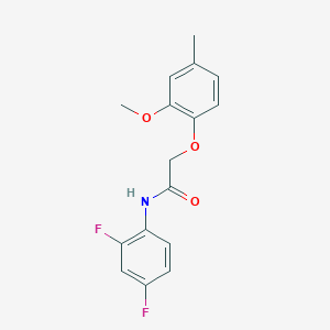 molecular formula C16H15F2NO3 B11954868 N-(2,4-difluorophenyl)-2-(2-methoxy-4-methylphenoxy)acetamide CAS No. 853332-72-6