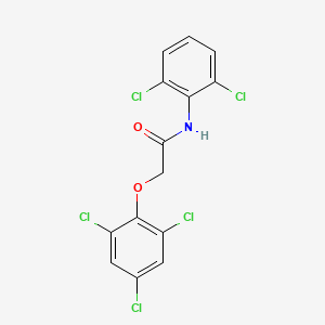 molecular formula C14H8Cl5NO2 B11954883 N-(2,6-dichlorophenyl)-2-(2,4,6-trichlorophenoxy)acetamide CAS No. 853316-10-6