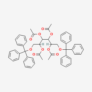molecular formula C52H50O10 B11954895 2,3,4,5-Tetra-o-acetyl-1,6-di-o-tritylhexitol CAS No. 52918-59-9