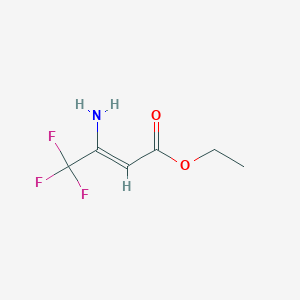 molecular formula C6H8F3NO2 B119549 Ethyl 3-amino-4,4,4-trifluorocrotonate CAS No. 141860-78-8