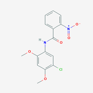 molecular formula C15H13ClN2O5 B11954917 N-(5-chloro-2,4-dimethoxyphenyl)-2-nitrobenzamide CAS No. 853319-91-2