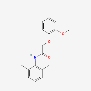 molecular formula C18H21NO3 B11954955 N-(2,6-dimethylphenyl)-2-(2-methoxy-4-methylphenoxy)acetamide CAS No. 853332-02-2