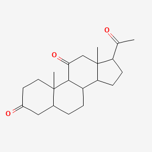 molecular formula C21H30O3 B11954998 17-Acetyl-10,13-dimethyl-tetradecahydro-cyclopenta(A)phenanthrene-3,11-dione 