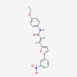molecular formula C21H18N2O5 B11955011 N-(4-Ethoxyphenyl)-3-(5-(3-nitrophenyl)-2-furyl)-2-propenamide CAS No. 853351-29-8