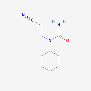 molecular formula C10H17N3O B11955034 1-(2-Cyanoethyl)-1-cyclohexylurea CAS No. 881-48-1