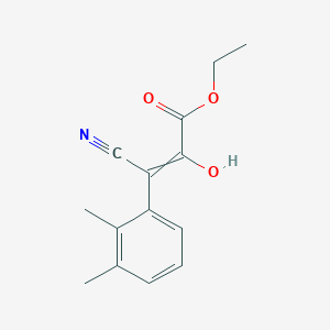 molecular formula C14H15NO3 B11955092 Ethyl beta-cyano-2,3-dimethyl-alpha-hydroxycinnamate CAS No. 107517-60-2