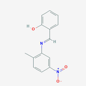 molecular formula C14H12N2O3 B11955094 alpha-(5-Nitro-O-tolylimino)-O-cresol CAS No. 67912-41-8