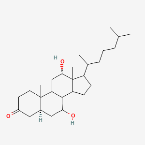 (5S,7R,12S)-7,12-dihydroxy-10,13-dimethyl-17-(6-methylheptan-2-yl)-1,2,4,5,6,7,8,9,11,12,14,15,16,17-tetradecahydrocyclopenta[a]phenanthren-3-one