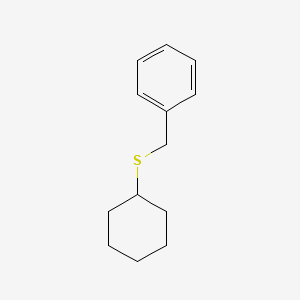 molecular formula C13H18S B11955132 Benzene, [(cyclohexylthio)methyl]- CAS No. 19843-98-2