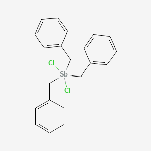 molecular formula C21H21Cl2Sb B11955168 Dichlorotribenzylantimony CAS No. 19493-17-5