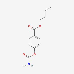 molecular formula C13H17NO4 B11955210 Butyl 4-(methylcarbamoyloxy)benzoate CAS No. 38491-25-7