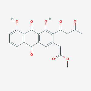 molecular formula C21H16O8 B1195524 Nogalonic acid methyl ester 